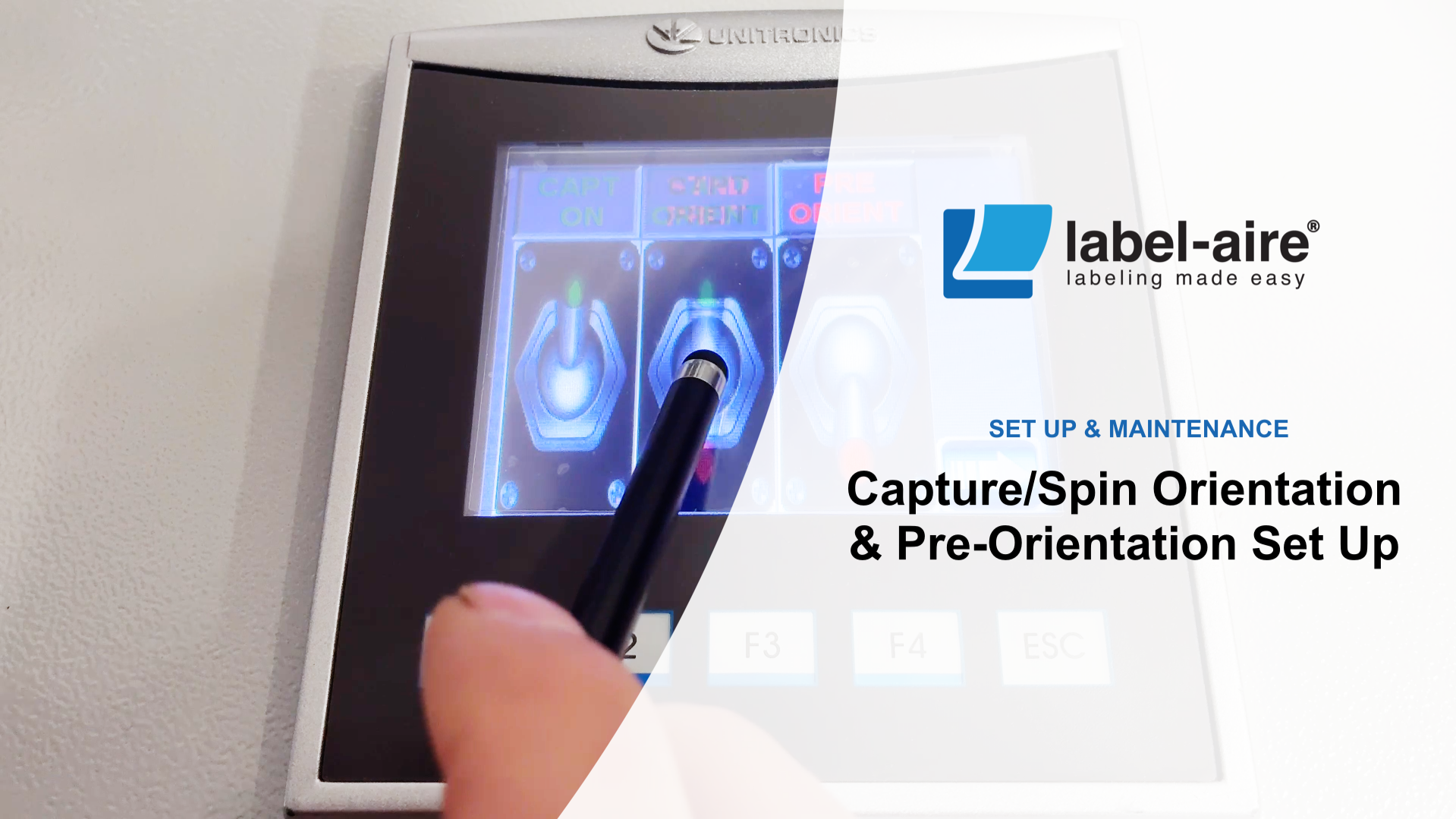 Capture/Spin Orientation and Pre-Orientation Set Up – Label-Aire